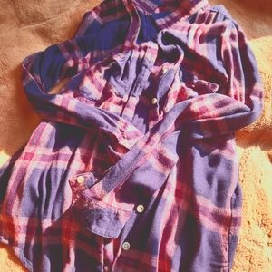 Purple, pink flannel